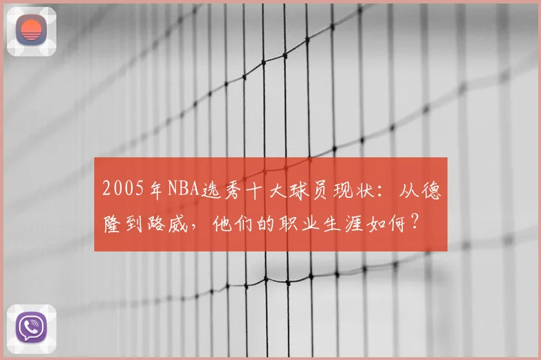 2005年NBA选秀十大球员现状：从德隆到路威，他们的职业生涯如何？